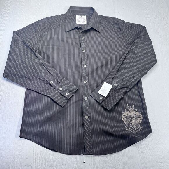 Level Ten Long Sleeve Shirt XXL Mens  Cowboy Stripped Button Up Justice Graphic - Picture 7 of 13